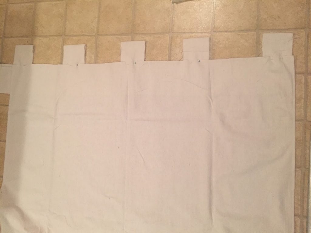 Shabby Chic curtains from drop cloth