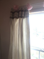 Shabby Chic curtains from drop cloth