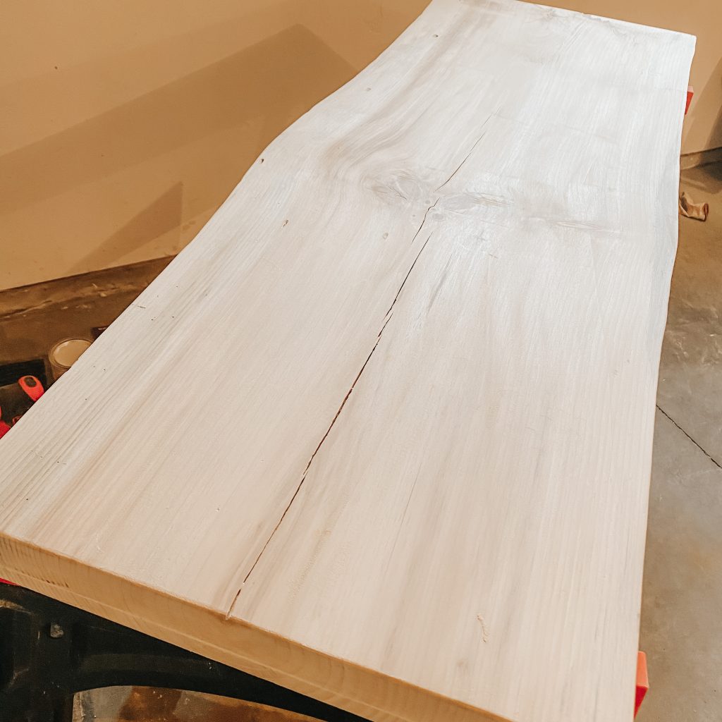 Sanded raw edge wood