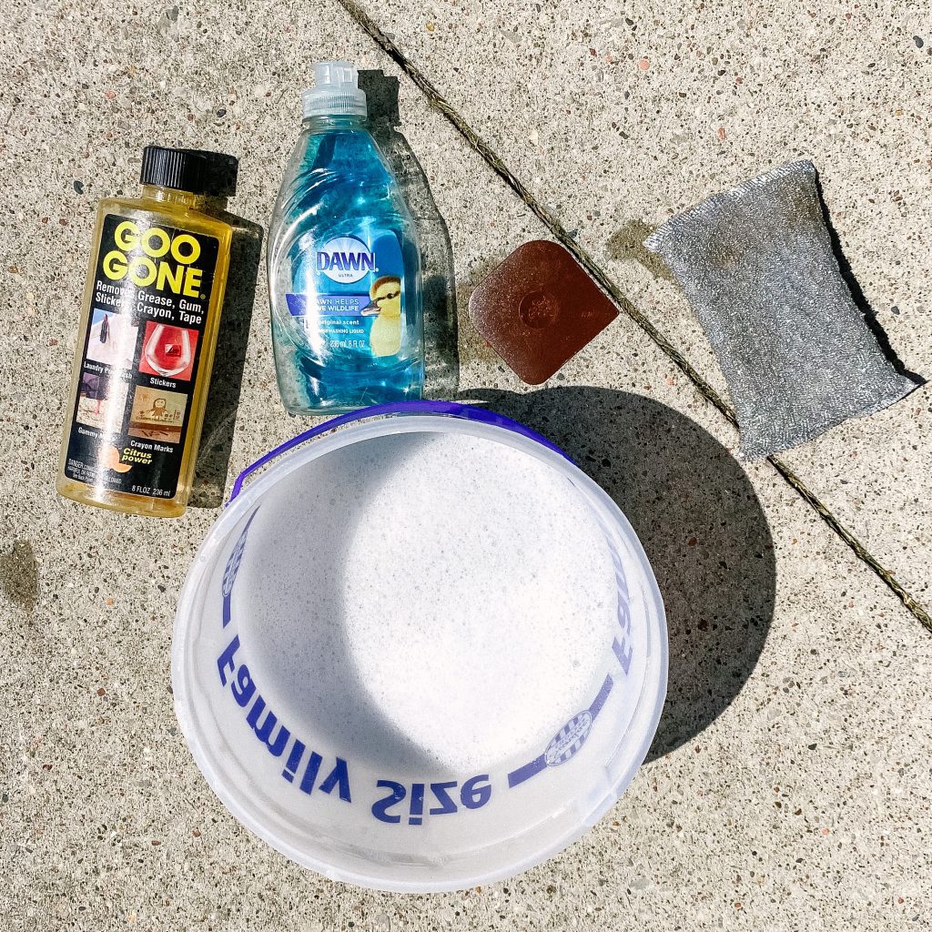 cleaning metal pipe table legs