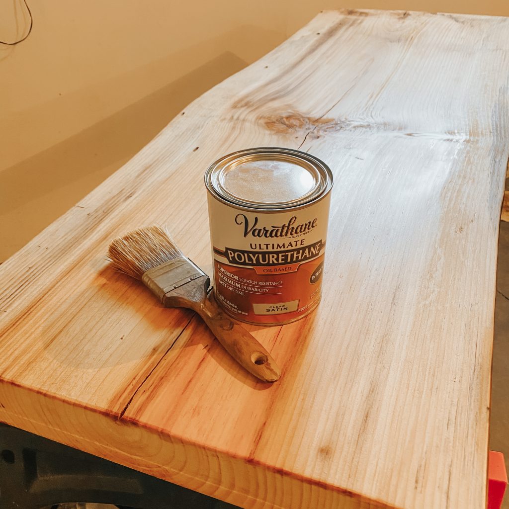 Poly coating raw edge pub table