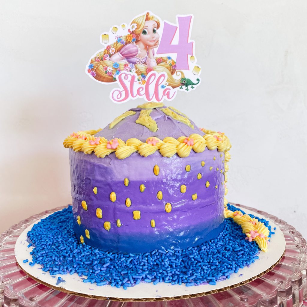 Rapunzel Birthday Party decorations cake