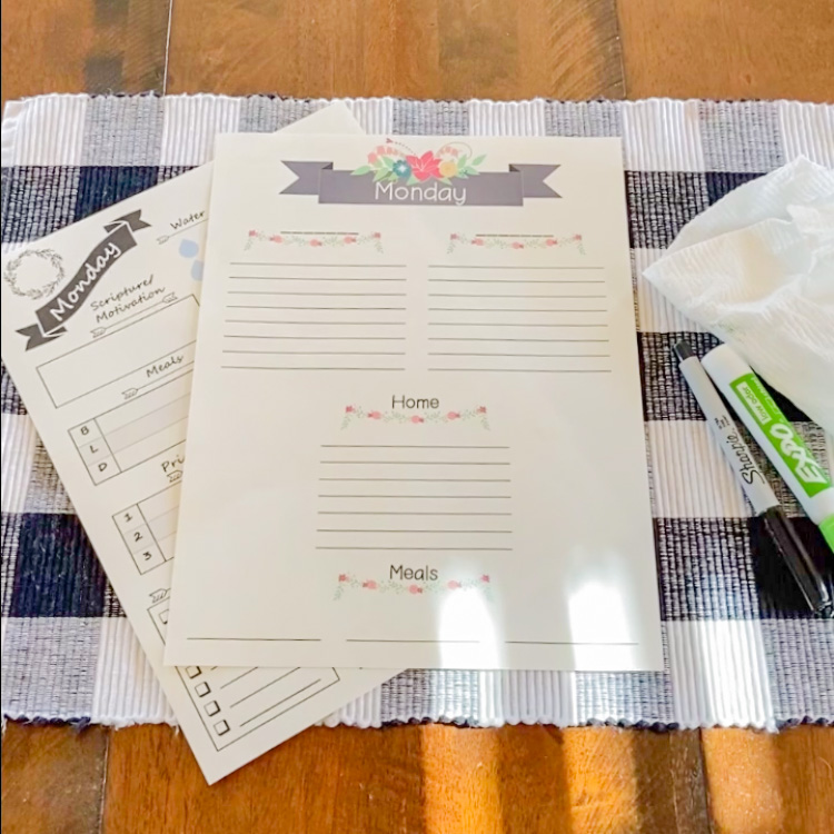 organized block schedule roles to do list