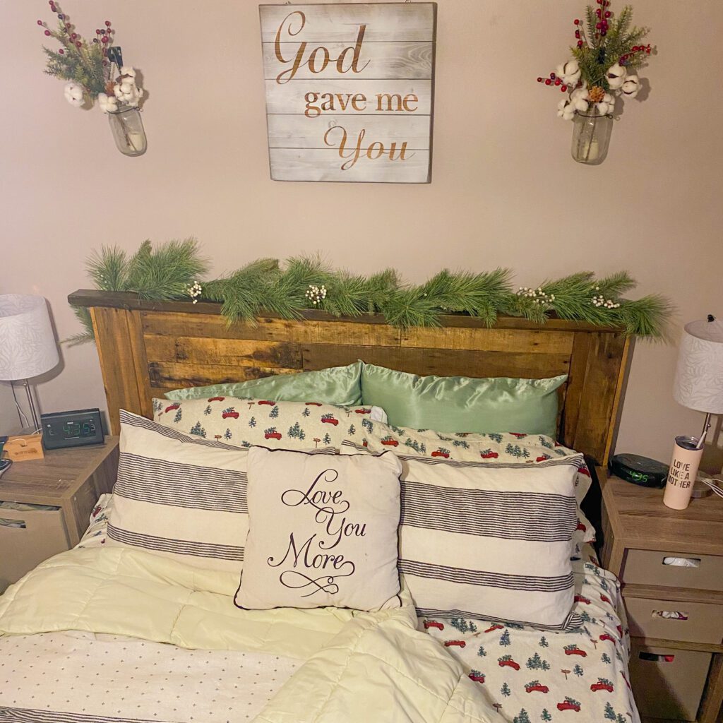 Second floor christmas decor