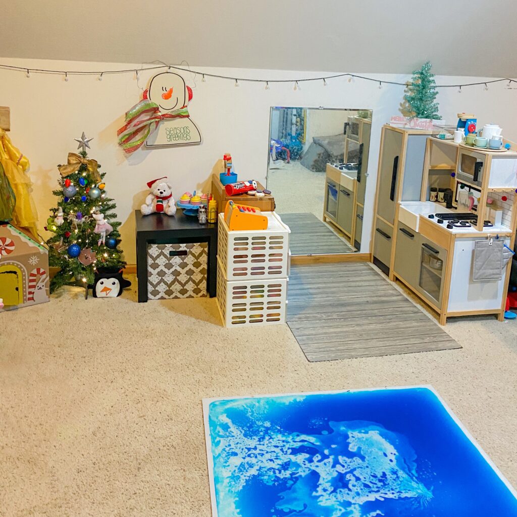 Second floor christmas decor