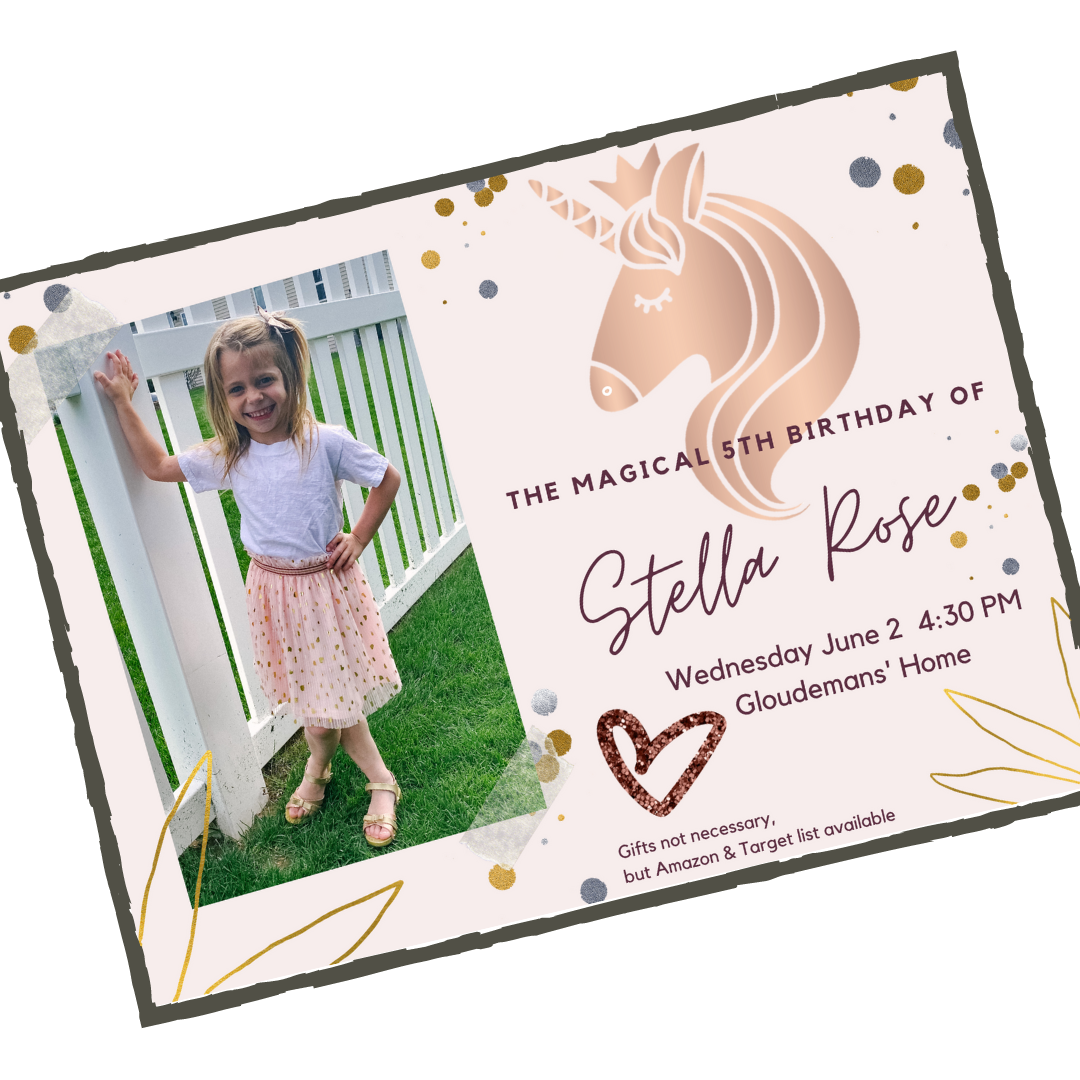 Rose Gold Unicorn Birthday Party