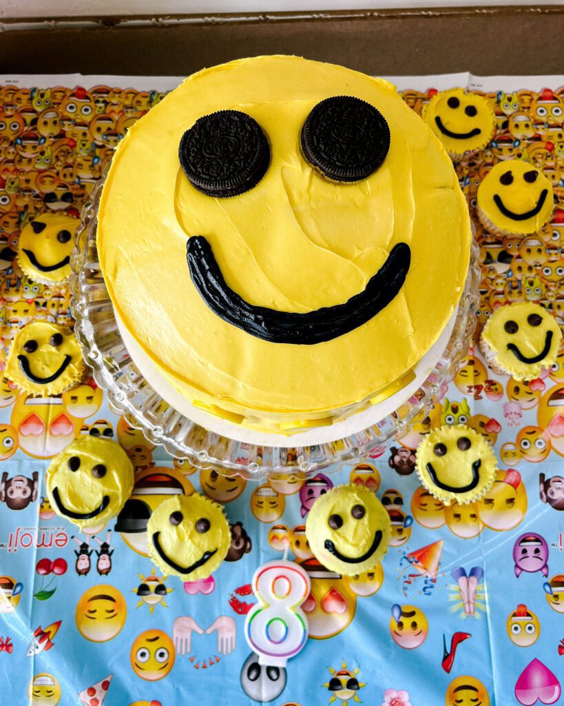 happy emoji flappy birthday party cake nolan 8