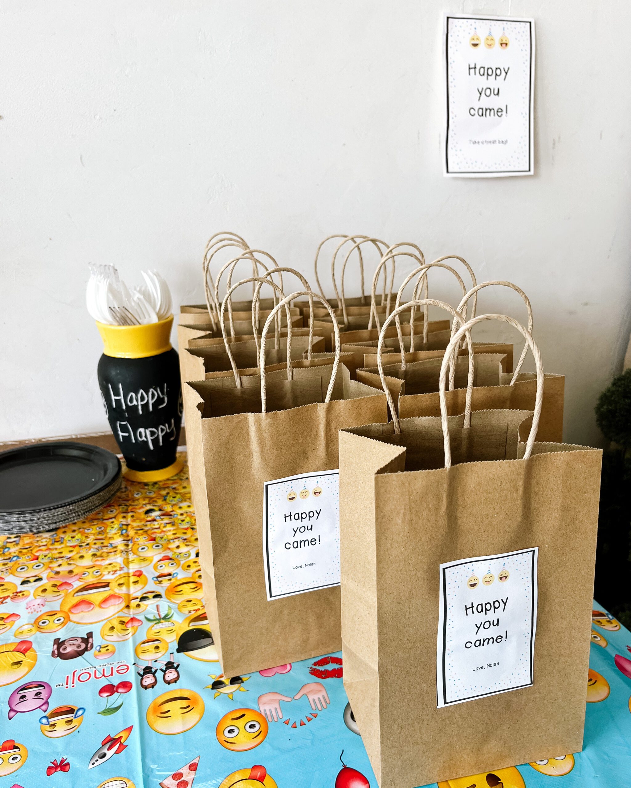 happy emoji flappy birthday party