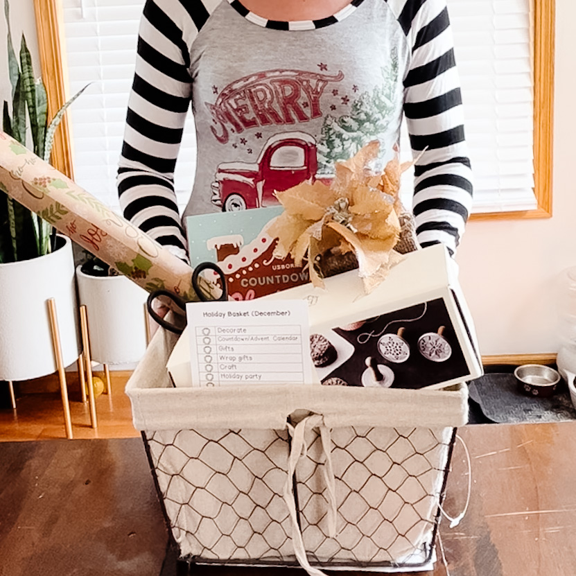December Bucket basket